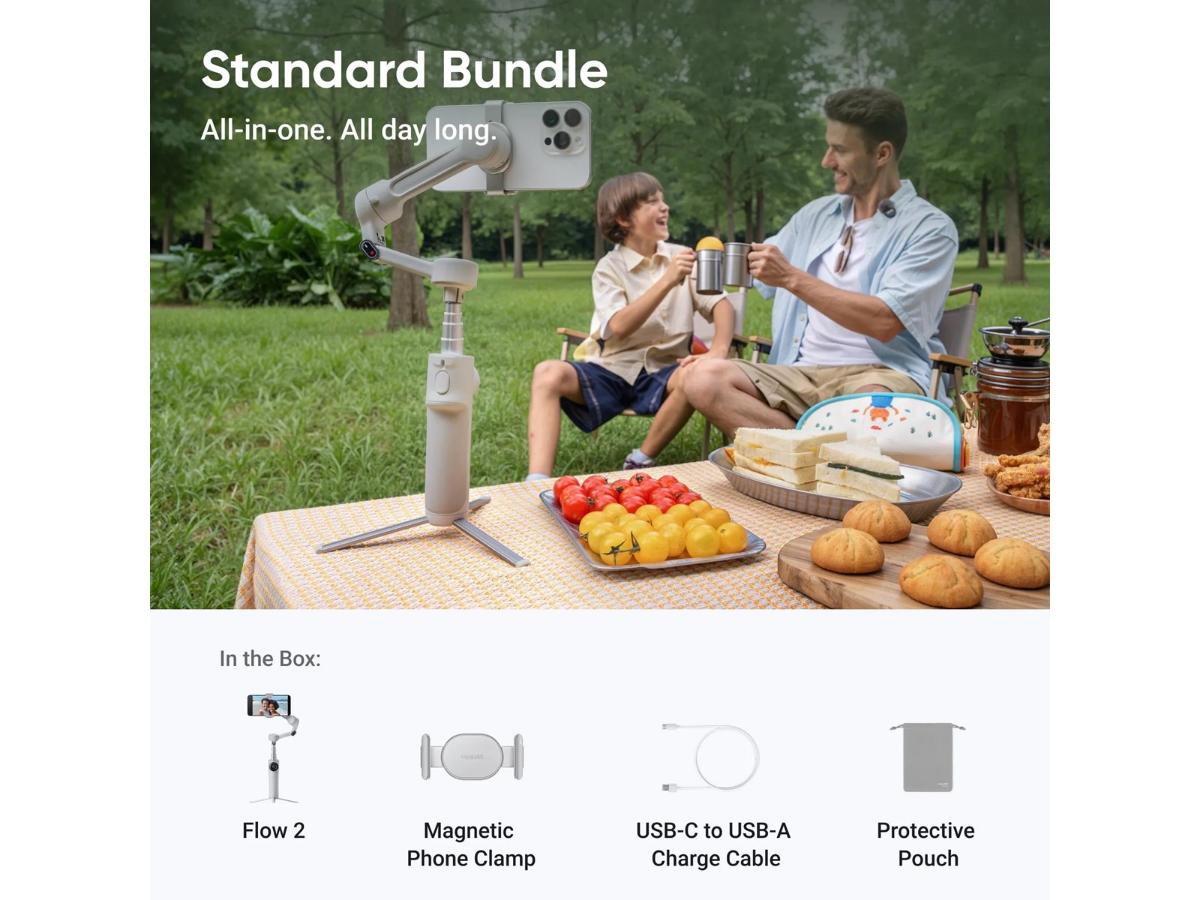 Insta360 Flow 2 - Stabilizacja 3-osiowa i długi czas pracy - obrazek 2