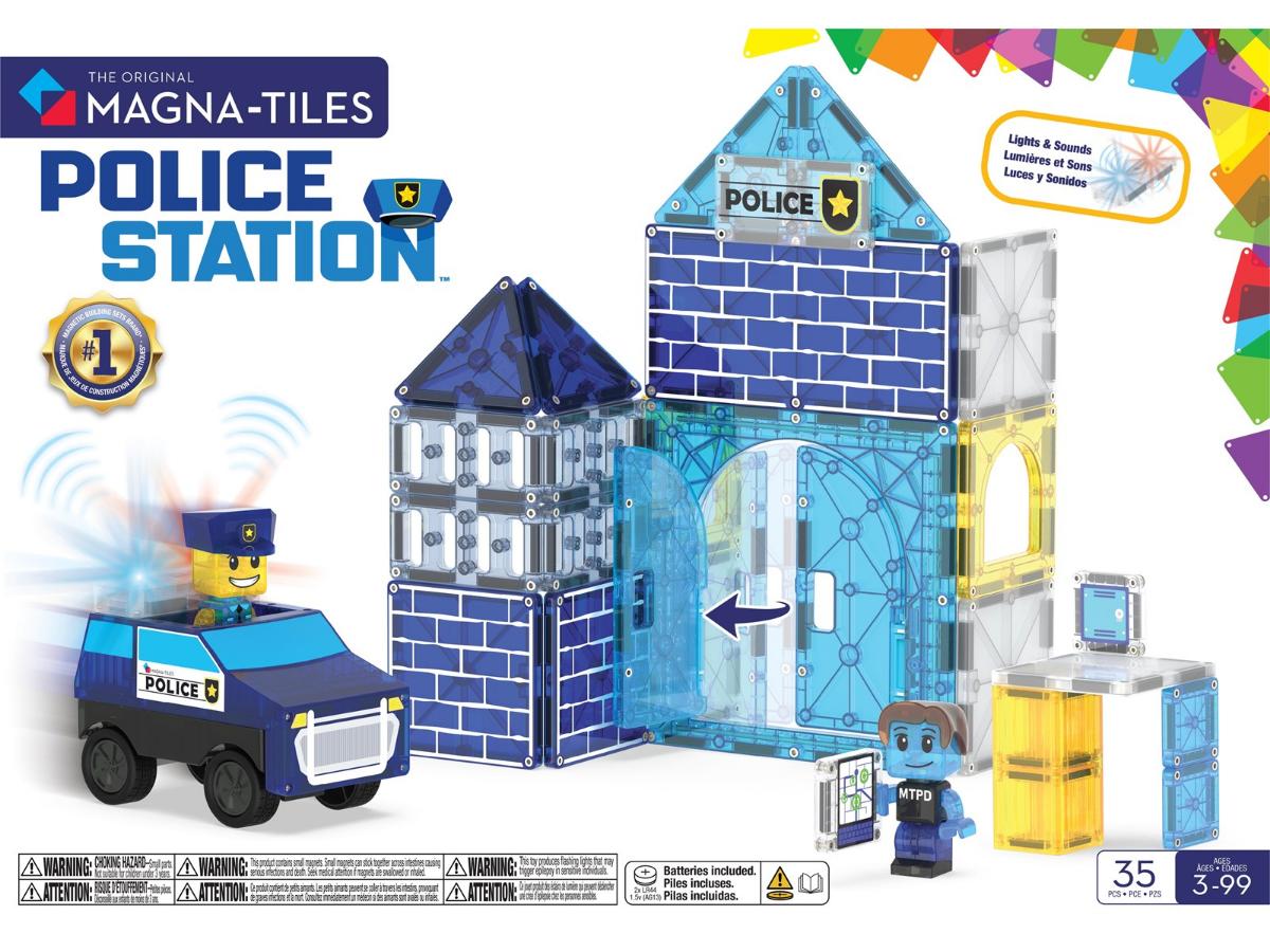 MAGNA-TILES Police Station - 35-elementowy zestaw do zabawy