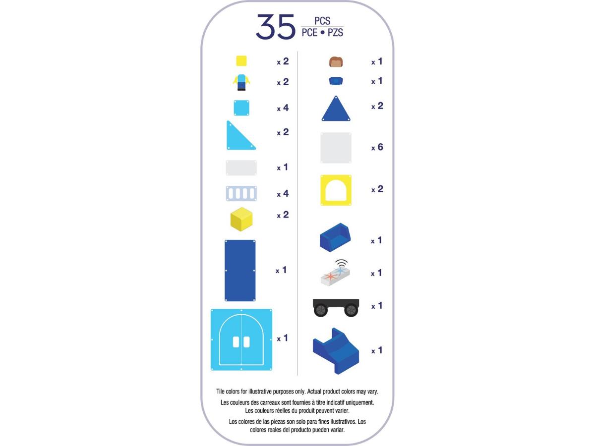 MAGNA-TILES Police Station - 35-elementowy zestaw do zabawy - obrazek 5