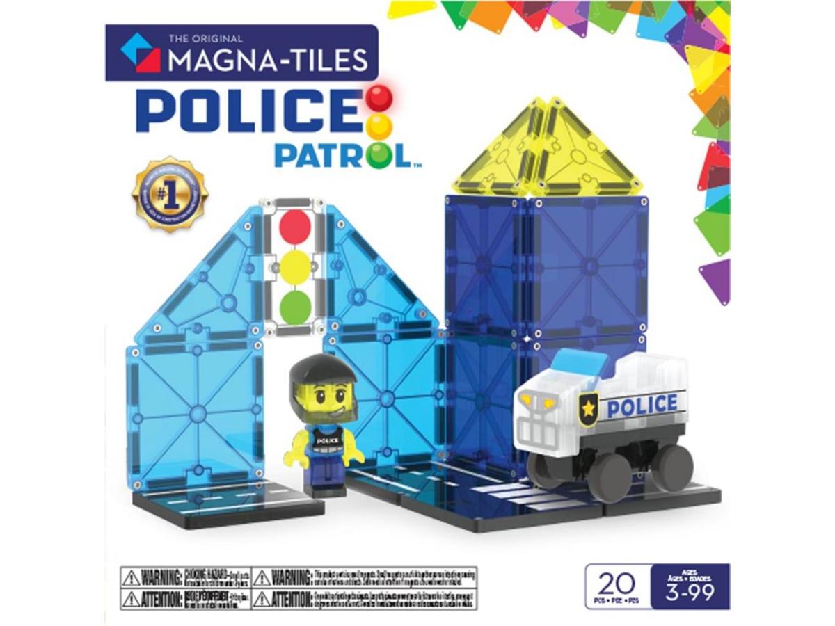 MAGNA-TILES Police Patrol - Zestaw budowlany z pojazdami