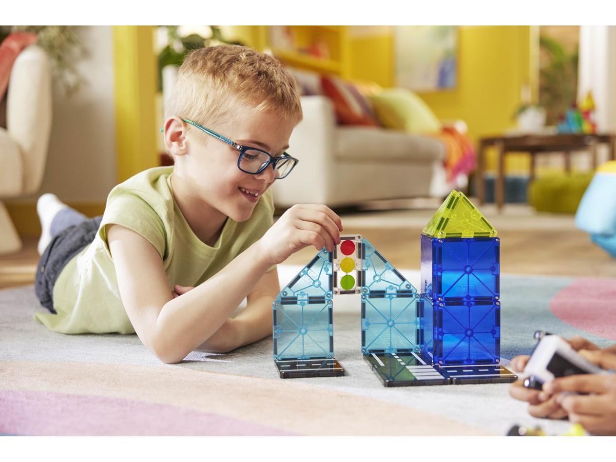 MAGNA-TILES Police Patrol - Zestaw budowlany z pojazdami - obrazek 4