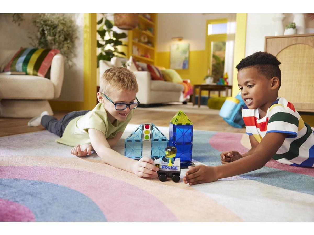 MAGNA-TILES Police Patrol - Zestaw budowlany z pojazdami - obrazek 5