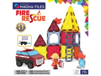MAGNA-TILES Fire Rescue 27 pcs - Zestaw do budowy z motywem strażackim