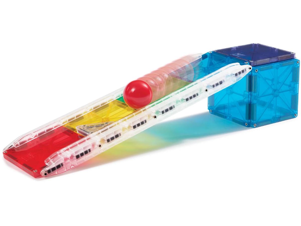 Magna-Tiles Rail Racers 33 pcs - Kreatywna zabawa z ruchomymi torami - obrazek 2