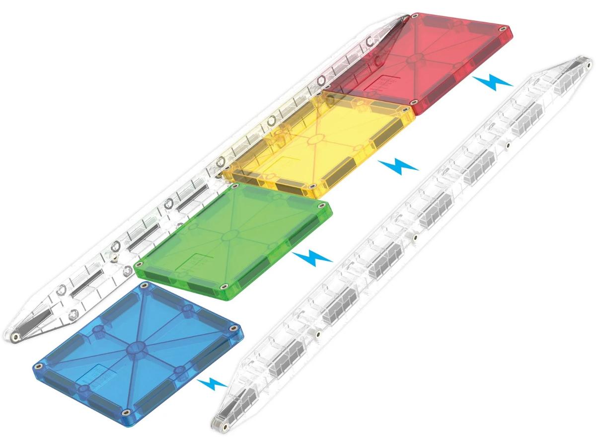 Magna-Tiles Rail Racers 33 pcs - Kreatywna zabawa z ruchomymi torami - obrazek 3