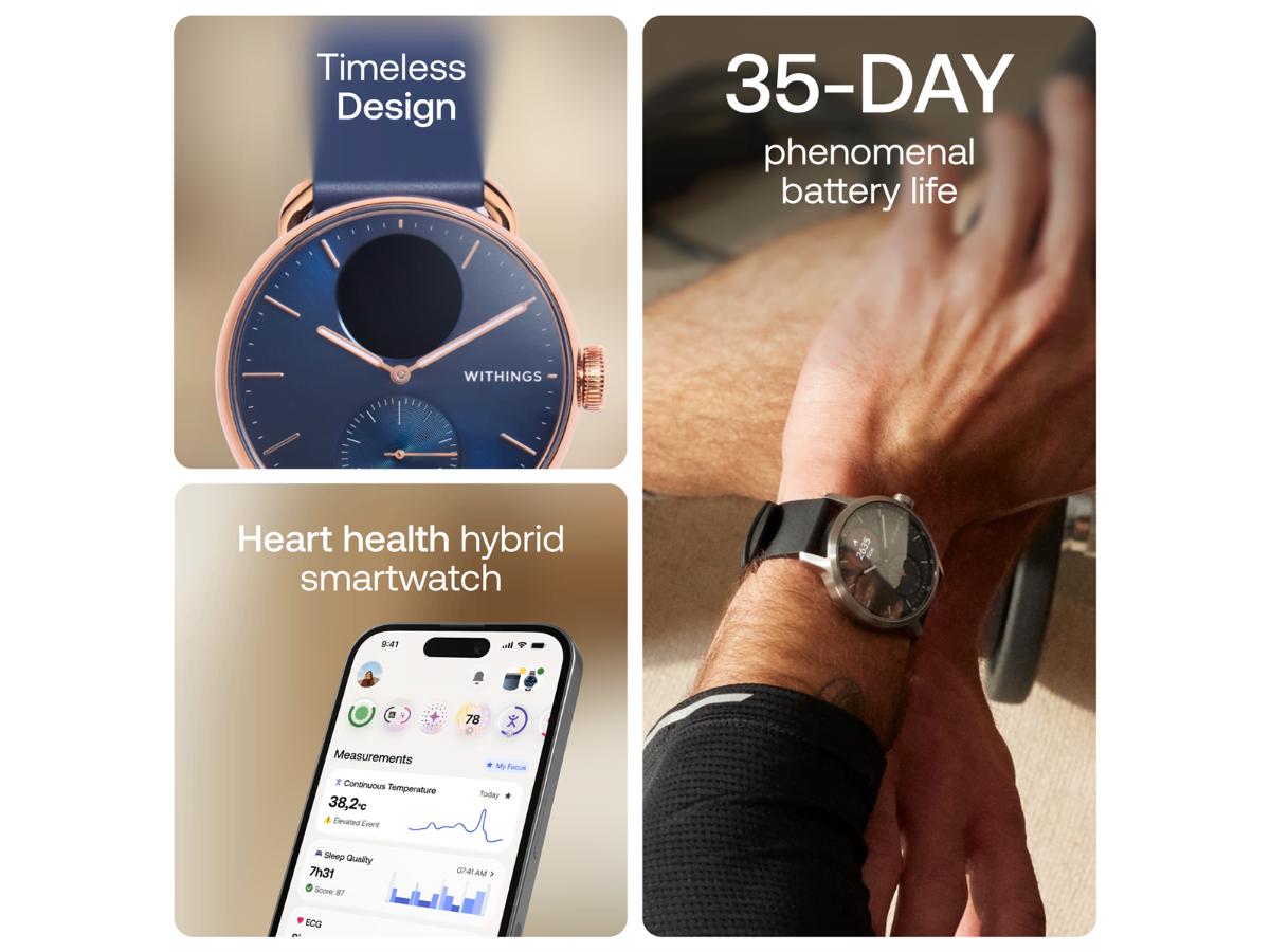 Withings Scanwatch 2 - Hybrydowy smartwatch z monitorowaniem zdrowia - obrazek 6