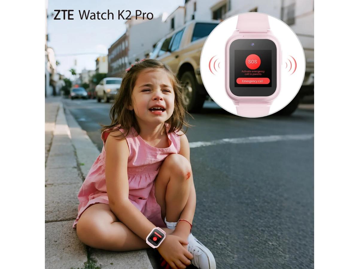 ZTE Kids Watch K2 Pro Pink - Inteligentny smartwatch dla dzieci - obrazek 2