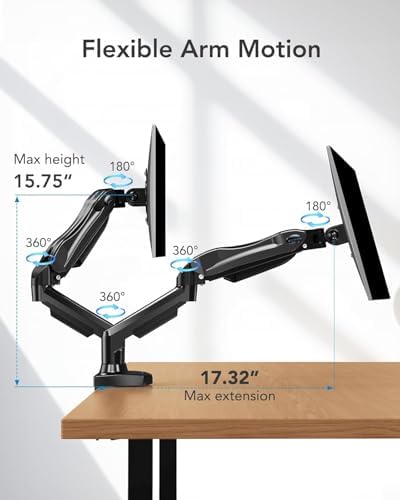 HUANUO HNDS6-E - Stabilny podwójny stojak na monitor - obrazek 4