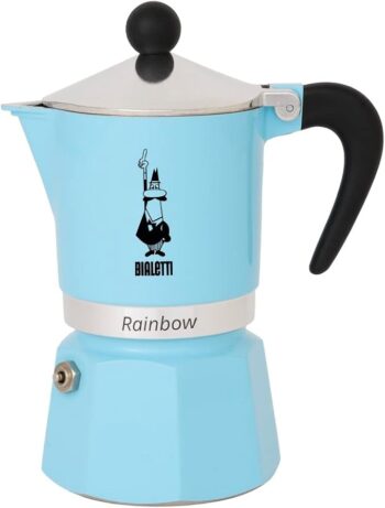 Bialetti Rainbow Ekspres do Espresso - Jasnoniebieski i stylowy