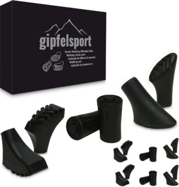 gipfelsport Nordic Walking gumowe odbojniki - Ciche i wytrzymałe
