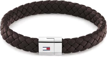 Tommy Hilfiger Herren Armband - Brązowe skórzane detale
