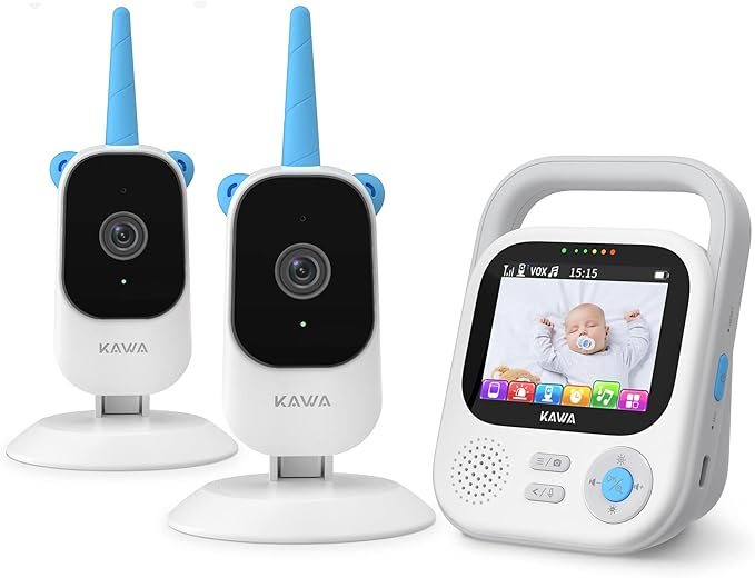 KAWA Monitor dla niemowląt z 2 kamerami - Rozdzielczość 2K HD