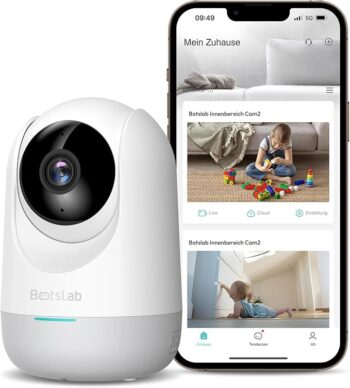 BOTSLAB Kamera monitorująca 2K - Bezpieczeństwo Twojego dziecka