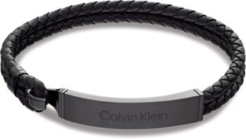 Calvin Klein Bransoleta Skórzana Czarna - Stylowa elegancja