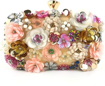 Jywmsc Damska kopertówka - Złoty wieczorowy łańcuszek