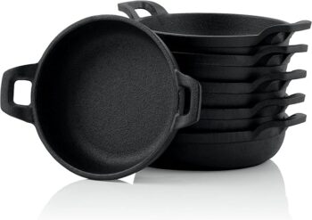 BBQ-Toro Zestaw 6 żeliwnych patelni grillowych - idealne do grillowania