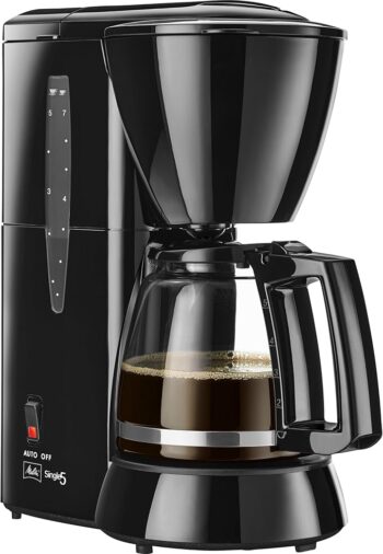 Melitta Single5 – mały przelewowy ekspres do kawy – czarny