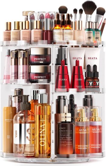 Auxmir Makeup Organizer - Obrotowy Organizer Kosmetyczny 360°